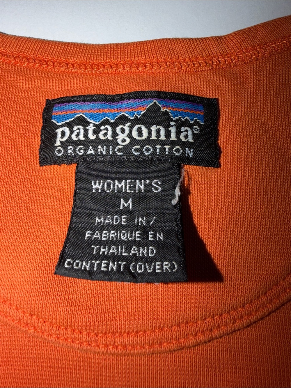 Patagonia Organic Cotton Orange Tank Top Women’s Medium - Picture 3 of 5